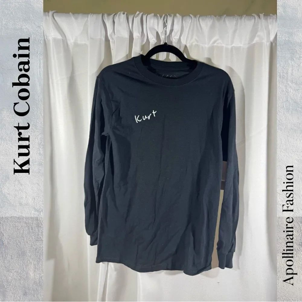 Kurt Cobain Black Long Sleeve Shirt Men’s Small NWT